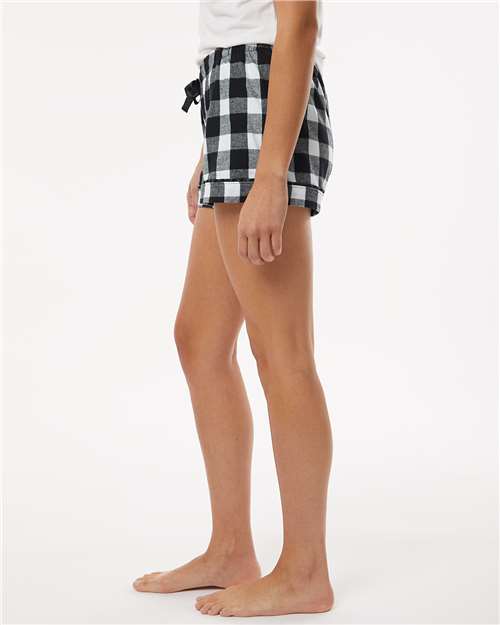 Women's Flannel Shorts – On Model – Side
