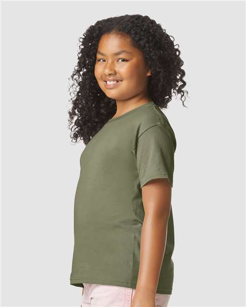 Youth Softstyle® CVC T-Shirt – On Model – Side