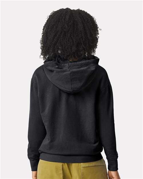 Unisex Garment-Dyed Lightweight Fleece Hooded Sweatshirt – On Model – Back