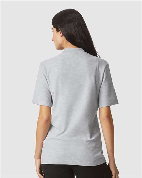 Unisex Pique Mockneck Tee