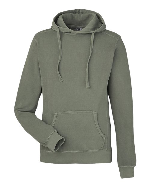 Unisex Pigment-Dyed Fleece Hooded Sweatshirt