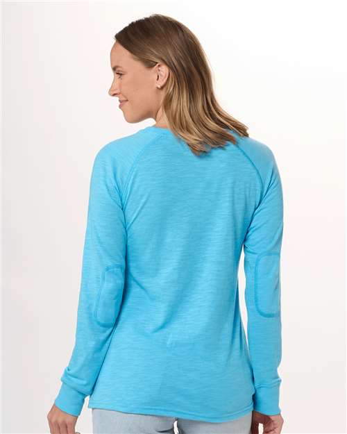 Women's Solid Preppy Patch Long Sleeve T-Shirt