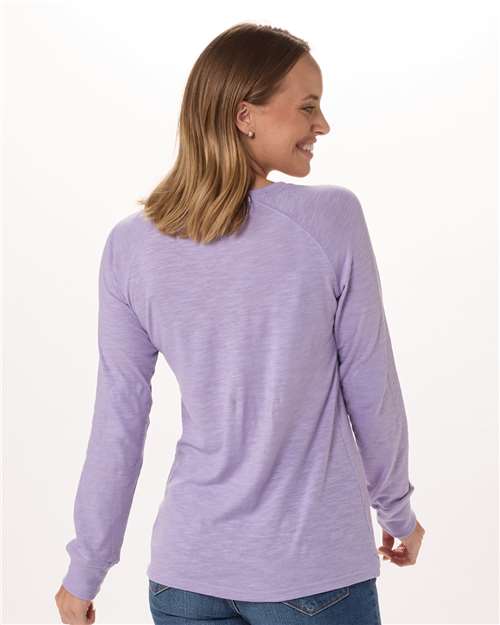 Women's Solid Preppy Patch Long Sleeve T-Shirt