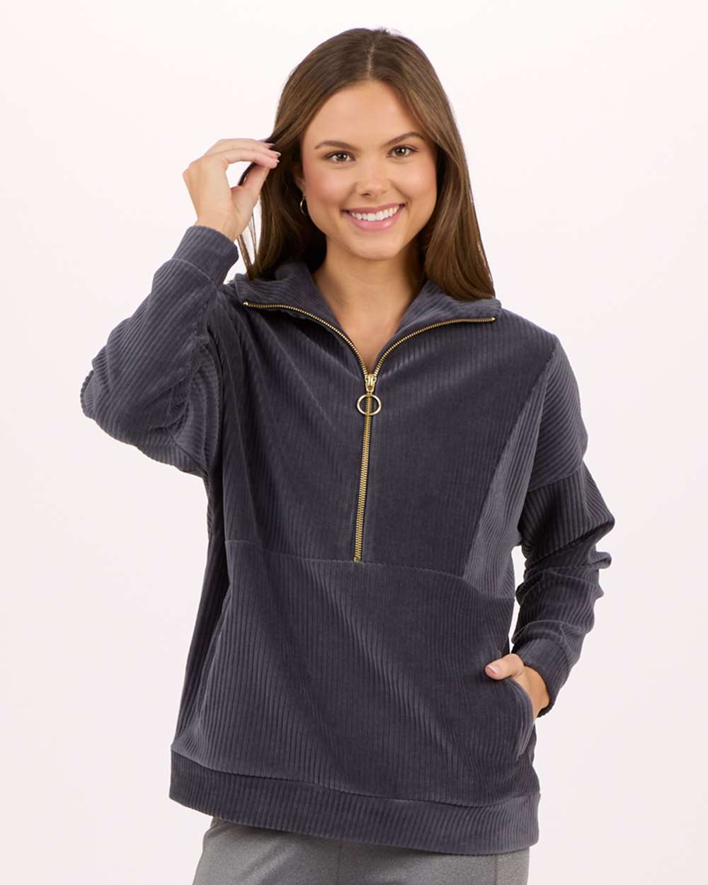 Boxercraft BW5203 - Women's Manchester Corded Quarter-Zip Pullover