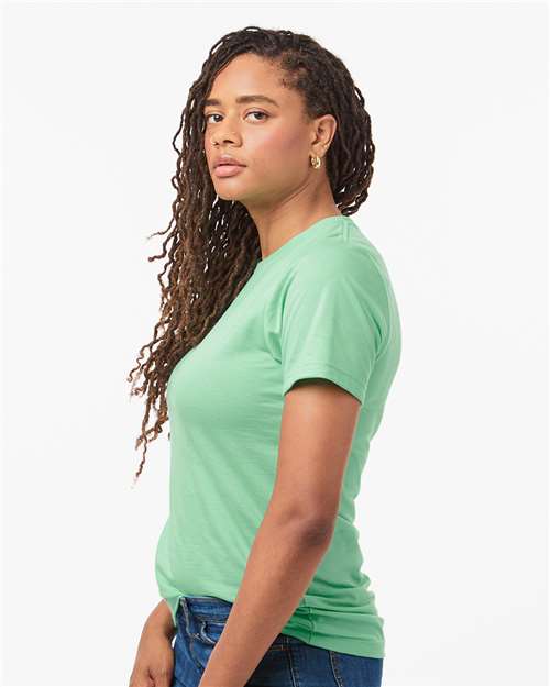 Unisex Combed CVC T-Shirt – On Model – Side