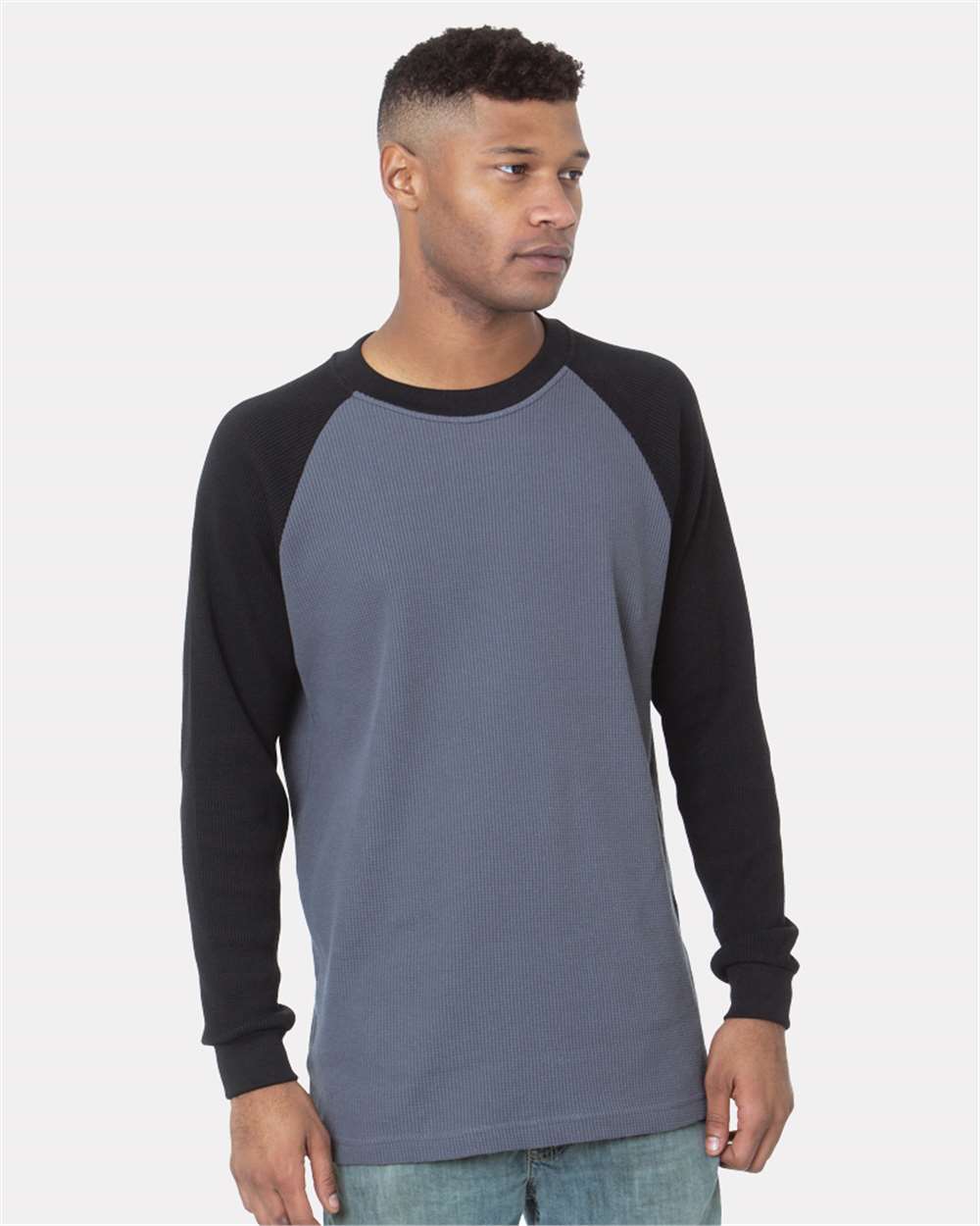 Bayside 8211 - Men's USA-Made Heavyweight Waffle Knit Thermal
