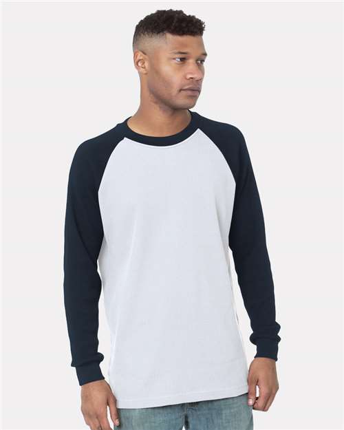 Men's USA-Made Heavyweight Waffle Knit Thermal Raglan T-Shirt