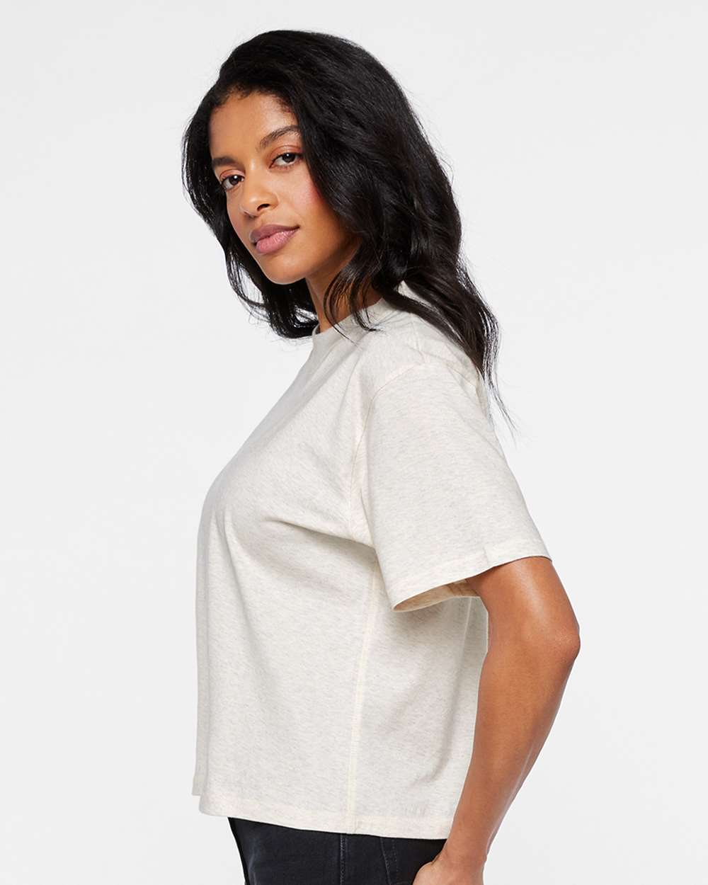 🔥 LAT Women's Boxy Tee Short Sleeve T Shirt Top Relaxed Fit Blend Up To XL 3518 - Picture 20 of 37