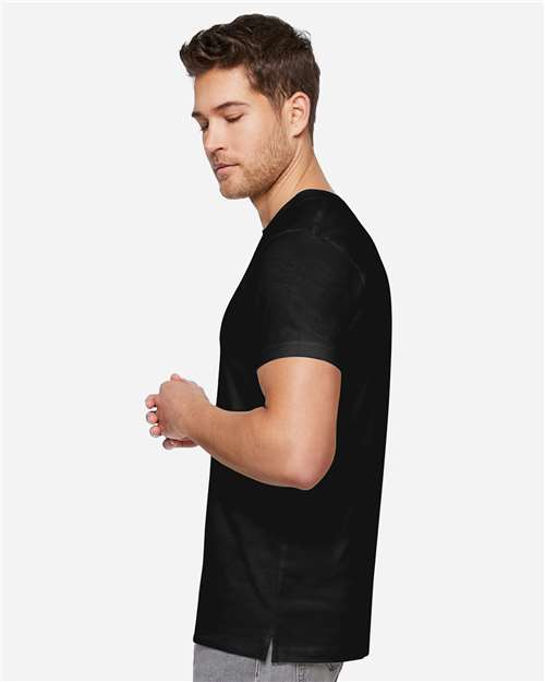 Unisex Bamboo Tee – On Model – Side