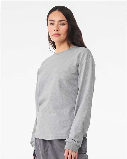 6 oz. Heavyweight Long Sleeve Tee – On Model – Side