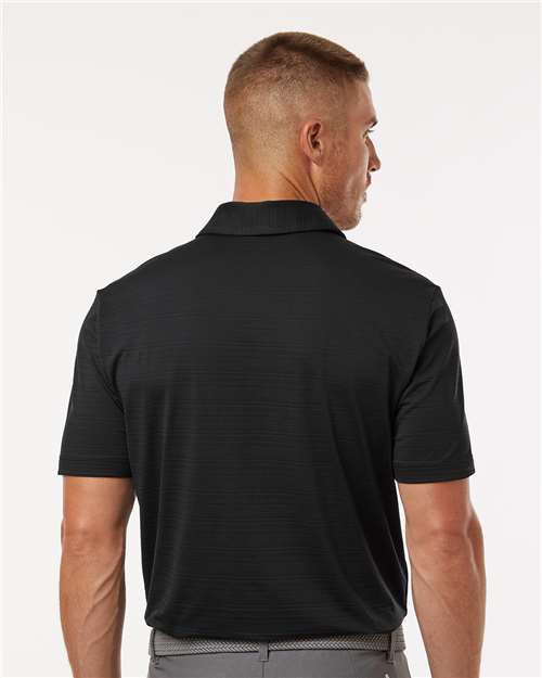 Men's Textured Stripe Polo – On Model – Back