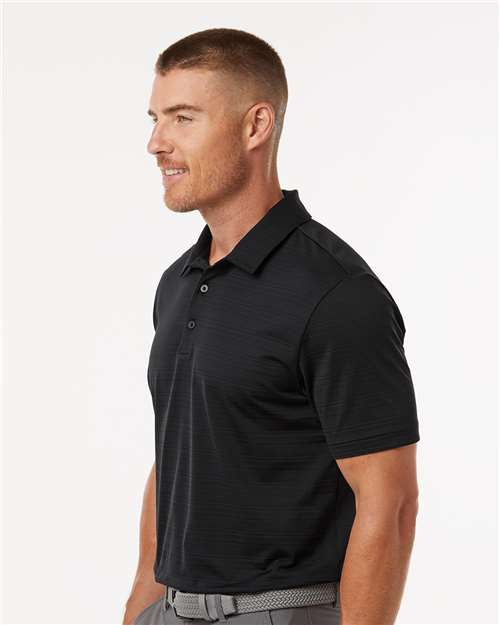 Men's Textured Stripe Polo – On Model – Side