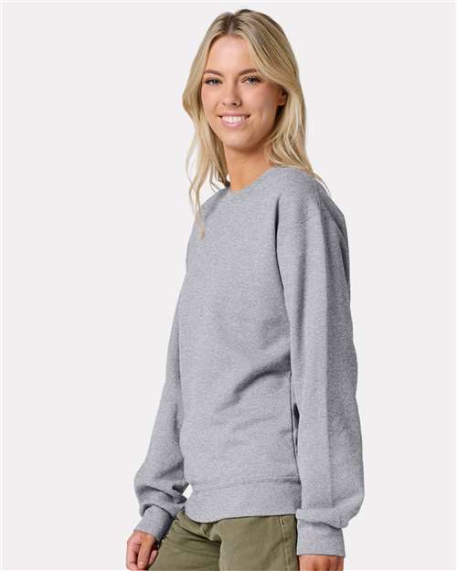 Unisex Ultimate CVC Crewneck Sweatshirt – On Model – Side
