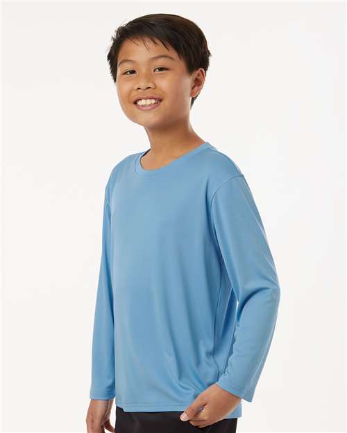 Youth Pro-Lock Performance Long Sleeve T-Shirt – On Model – Side