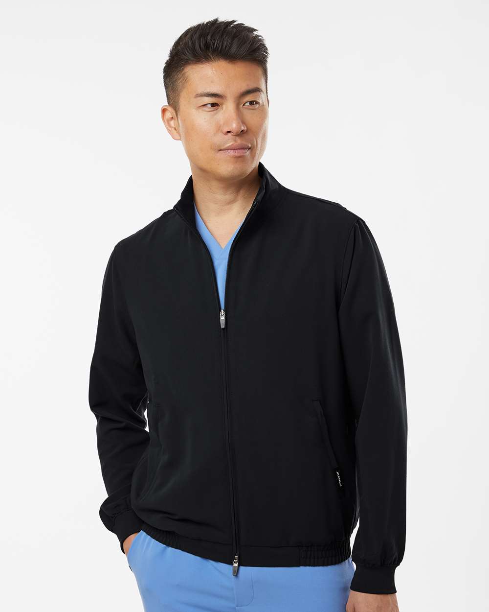 Jaanuu M60001 - Men's Wolfe Everyday Full-Zip 6-Pocket Scrub Jacket