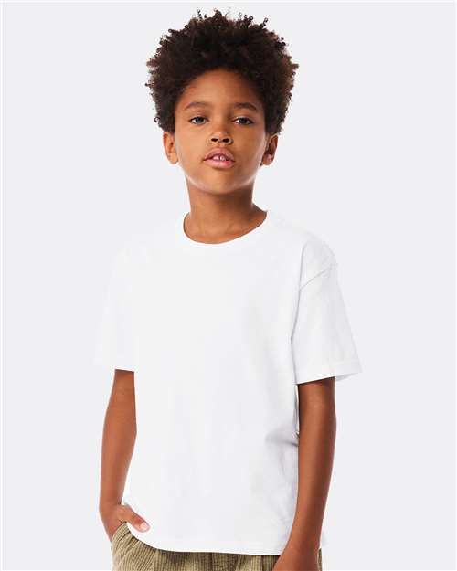 BELLA + CANVAS 3010Y Camiseta juvenil de peso pesado de 6 oz Model Shot