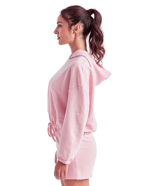 Women's Cropped Maria Hooded Sweatshirt – On Model – Side