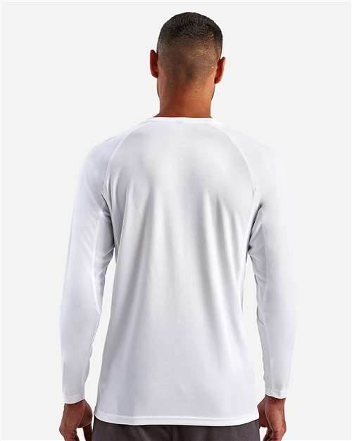 Unisex Panelled Long Sleeve Tech T-Shirt – On Model – Back