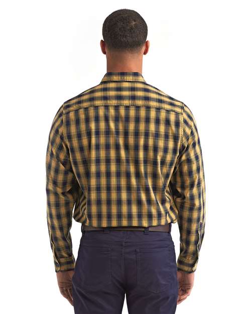 Men's Mulligan Check Cotton Shirt – On Model – Back