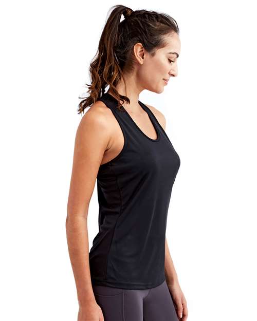 Women's Knot Back Venus Tank – On Model – Side