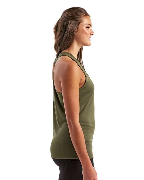 Women's Knot Back Venus Tank – On Model – Side
