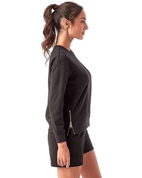 Women's Billie Side-Zip Crewneck Sweatshirt