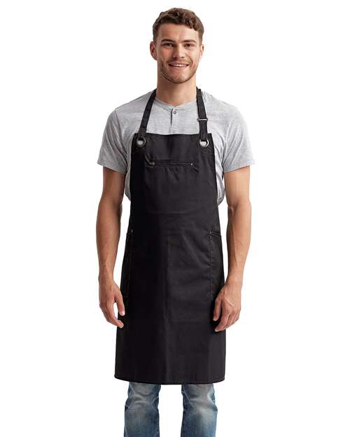 Barley Contrast Stitch Recycled Bib Apron