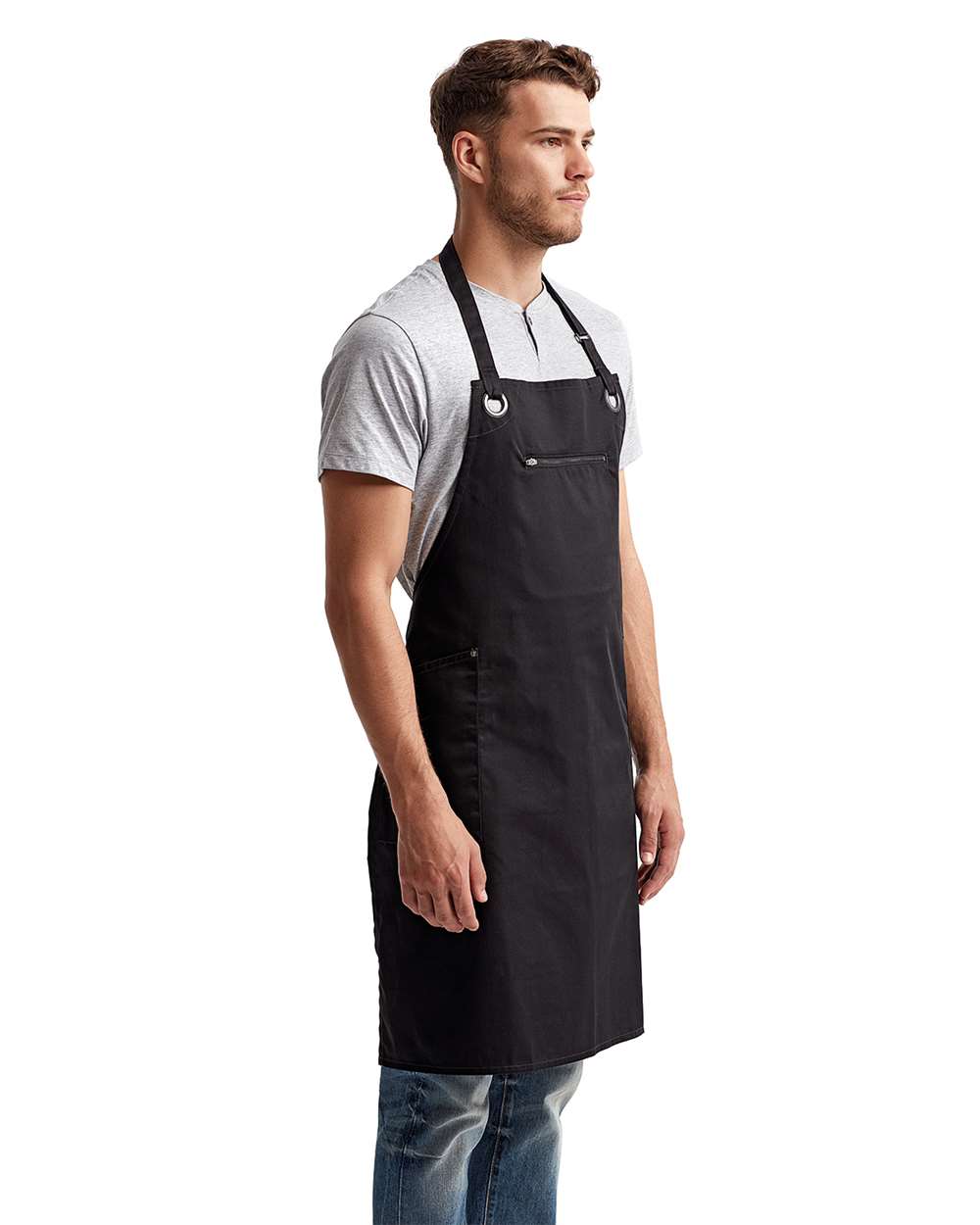 🔥 Artisan Collection by Reprime Barley Stitch Recycled Bib Apron Pockets RP121 - Picture 2 of 13