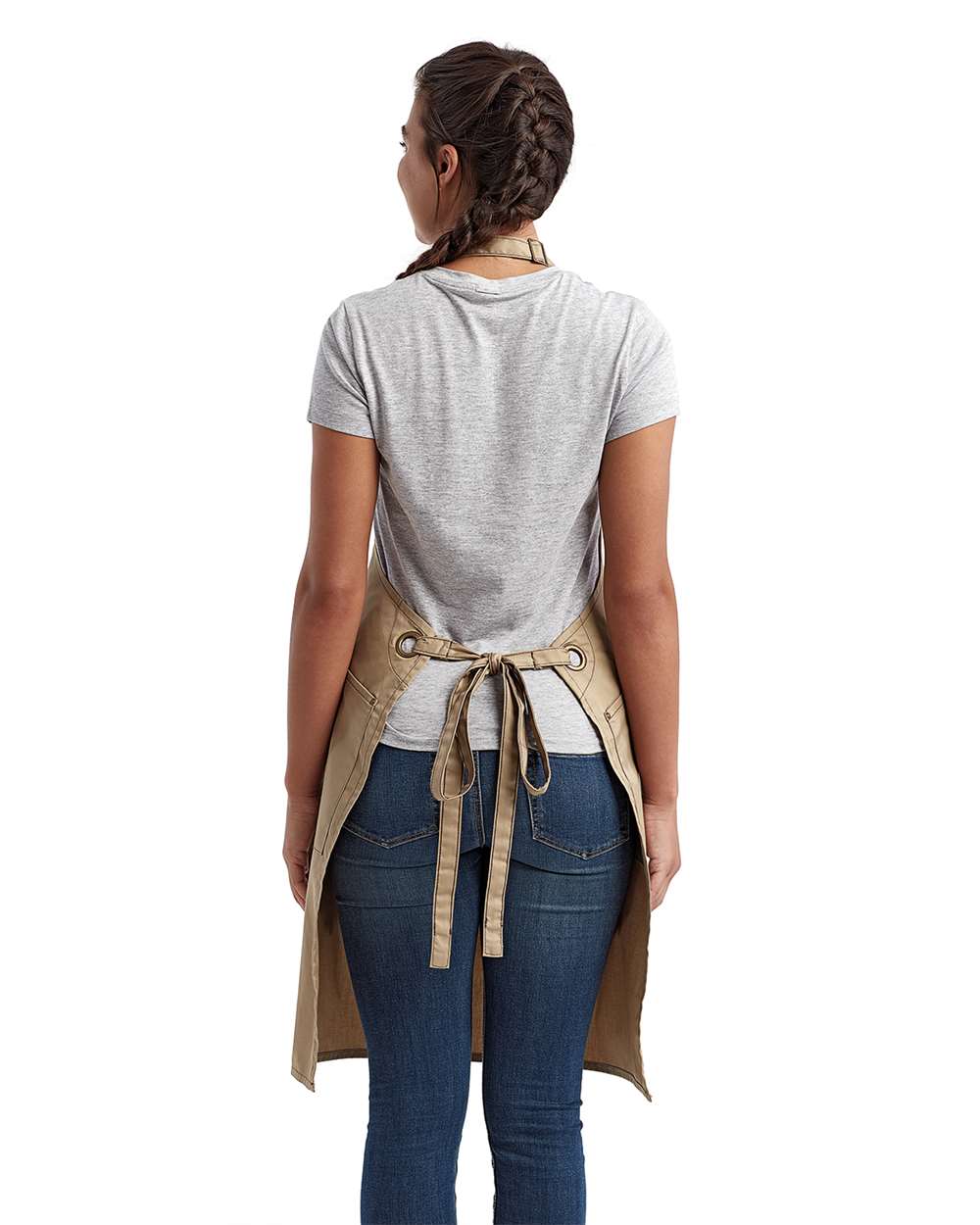🔥 Artisan Collection by Reprime Barley Stitch Recycled Bib Apron Pockets RP121 - Picture 7 of 13