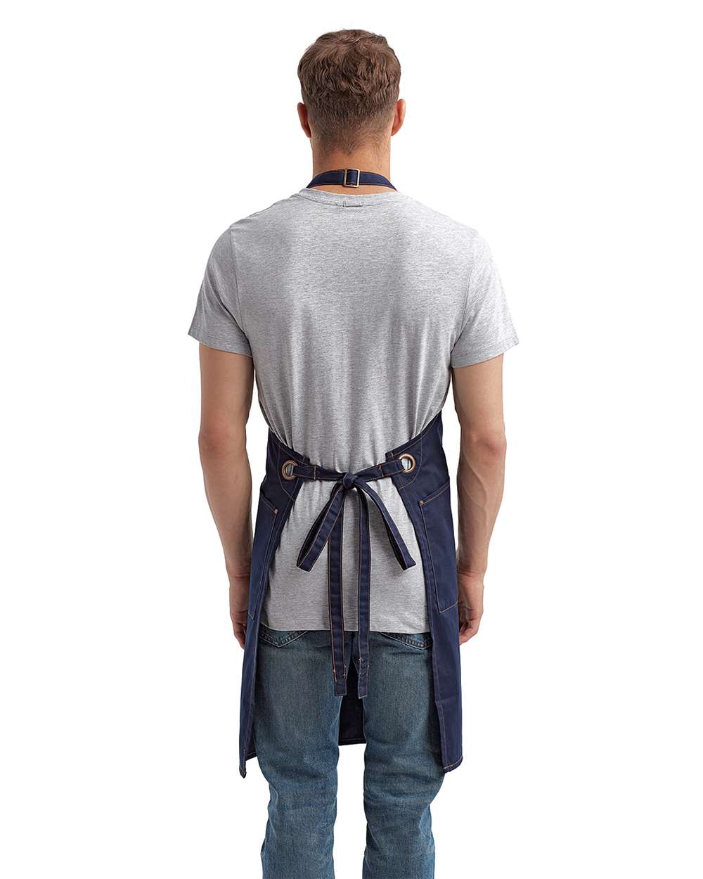🔥 Artisan Collection by Reprime Barley Stitch Recycled Bib Apron Pockets RP121 - Picture 10 of 13