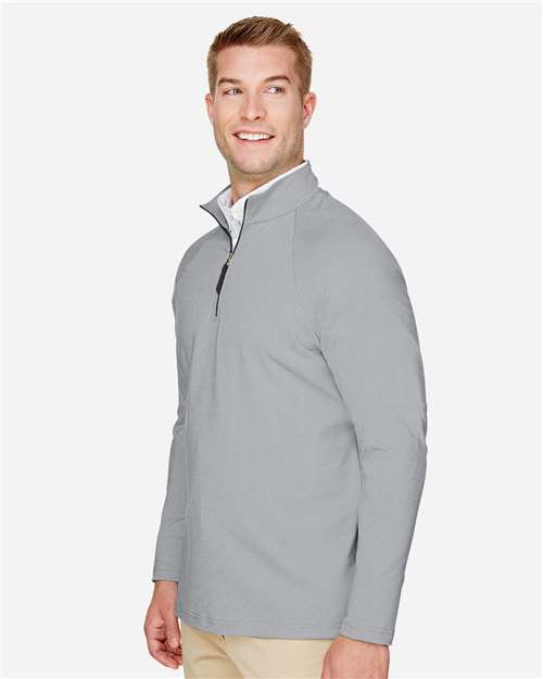 Men's CrownLux Performance® Clubhouse Micro-Stripe Quarter-Zip Pullover