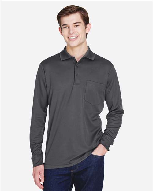 Men's Pinnacle Performance Long Sleeve Piqué Polo with Pocket