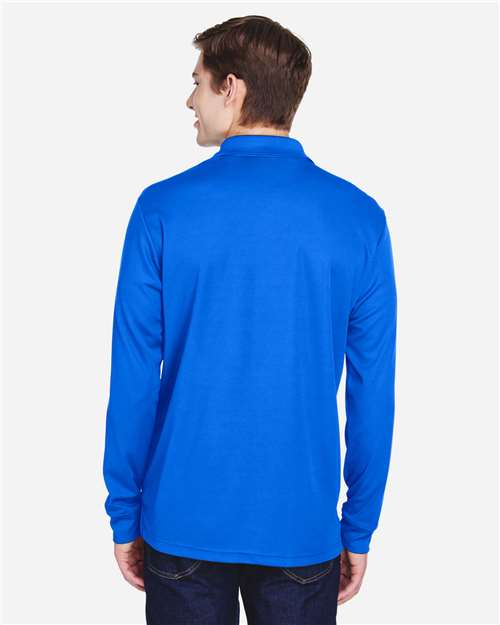 Men's Pinnacle Performance Long Sleeve Piqué Polo with Pocket