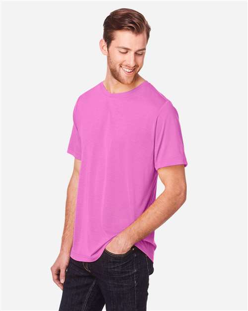 Unisex Fusion ChromaSoft™ Performance T-Shirt – On Model – Side
