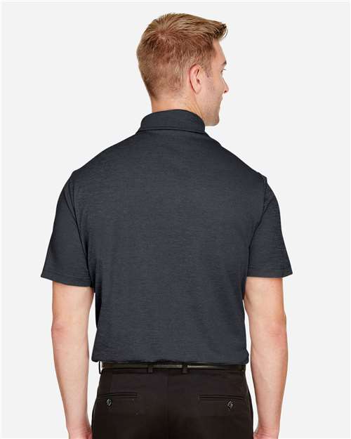 Men's CrownLux Performance® Address Mélange Polo – On Model – Back