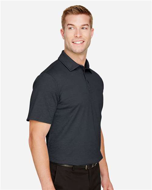 Men's CrownLux Performance® Address Mélange Polo – On Model – Side