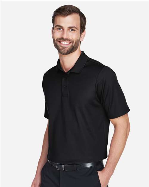 Men's CrownLux Performance® Plaited Polo – On Model – Side