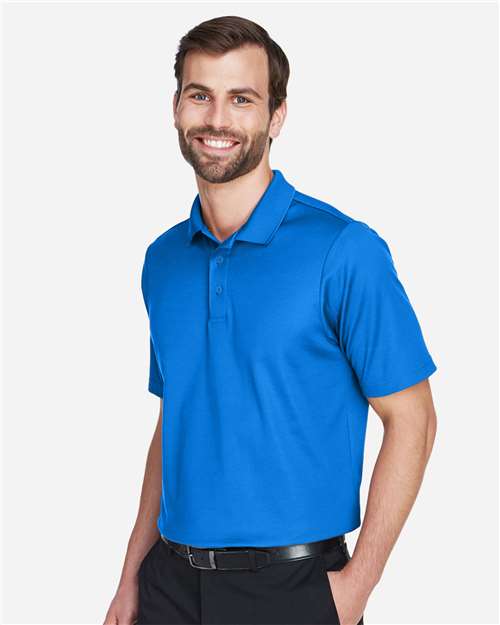 Men's CrownLux Performance® Plaited Polo – On Model – Side