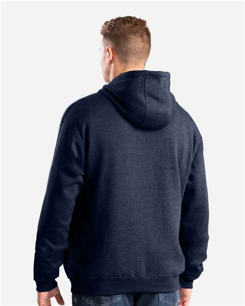 Men's Heritage Zip Pocket Hooded Sweatshirt – On Model – Back