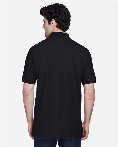 Men's Pima Piqué Polo – On Model – Back
