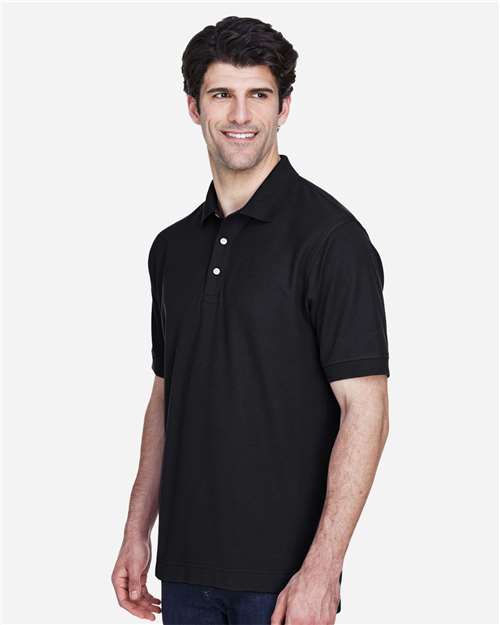 Men's Pima Piqué Polo – On Model – Side