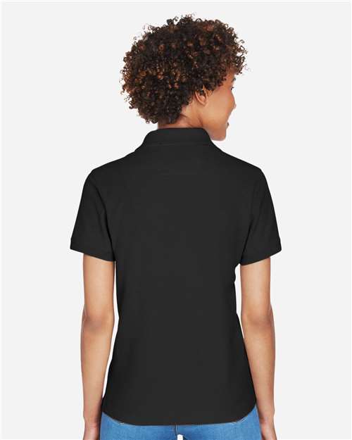 Women's Pima Piqué Polo – On Model – Back