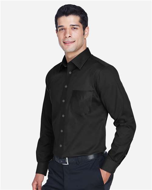 Men's Crown Collection® Solid Stretch Twill Woven Dress Shirt