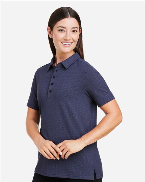 Women's Crownlux Performance® Geo Polo – On Model – Side