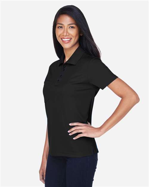 Women's Origin Performance Piqué Polo with Pocket – On Model – Side