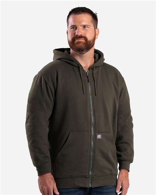 Men‘s Tall Heritage Thermal-Lined Full-Zip Hooded Sweatshirt-Berne Apparel