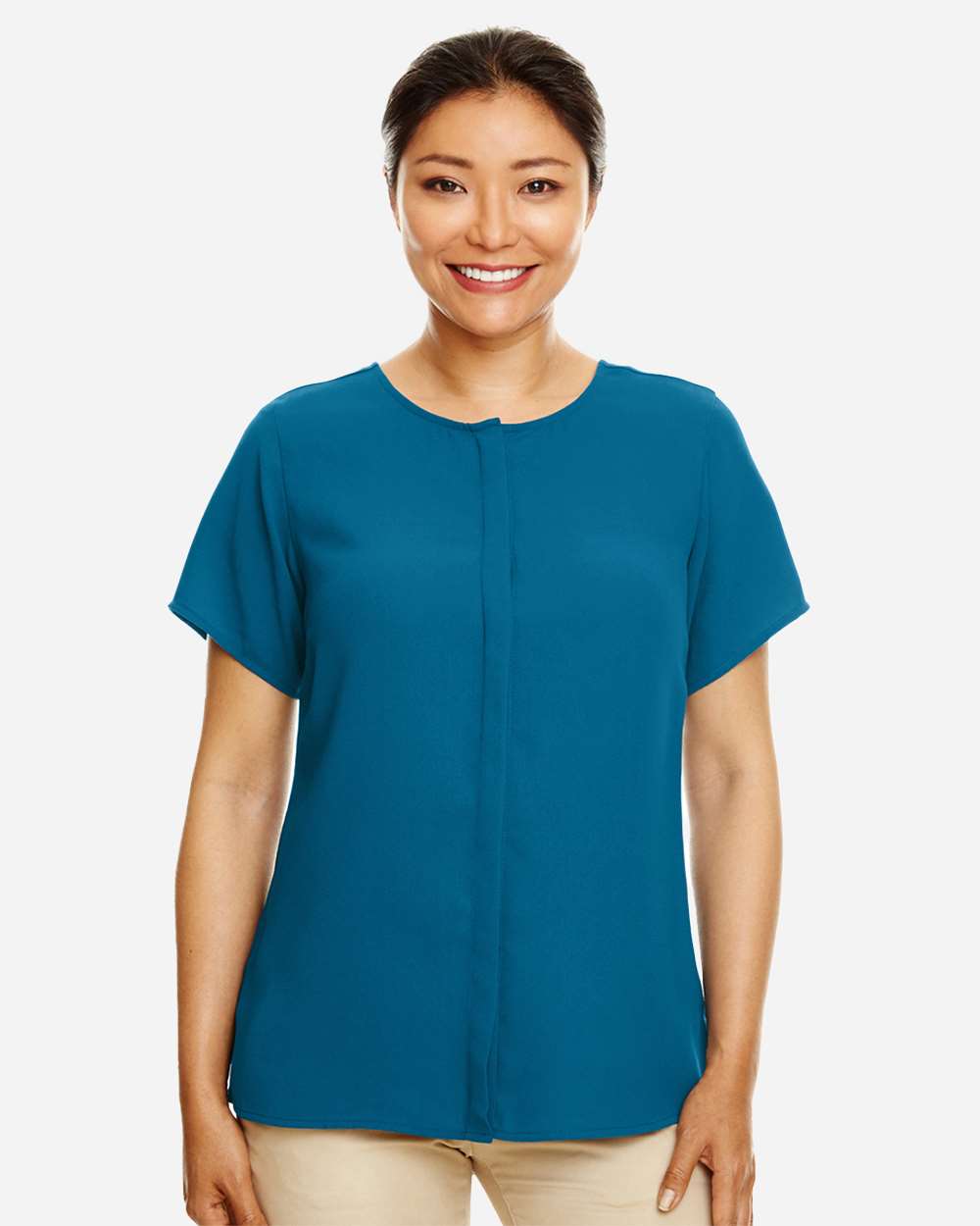 🔥 Devon & Jones Women Perfect Fit Crepe Blouse flattering Up To 3XL DP612W - Picture 11 of 29
