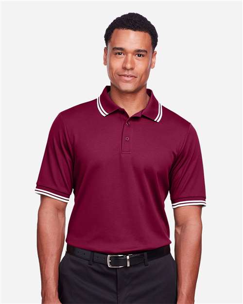 Men's CrownLux Performance® Plaited Tipped Polo