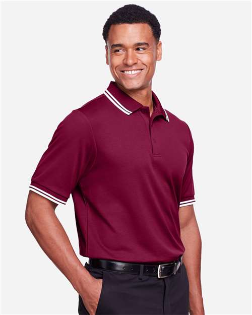 Men's CrownLux Performance® Plaited Tipped Polo