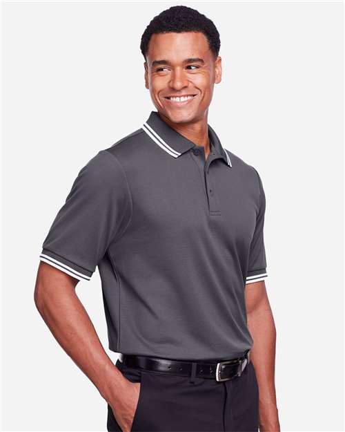 Men's CrownLux Performance® Plaited Tipped Polo